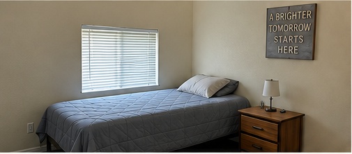 Modest furnished bedroom